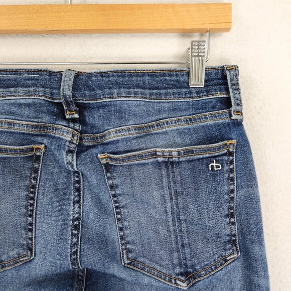 Rag and Bone Jeans Womens 27 Blue Skinny Leg Mid Rise Ankle Stretch Casual Denim - Picture 8 of 12